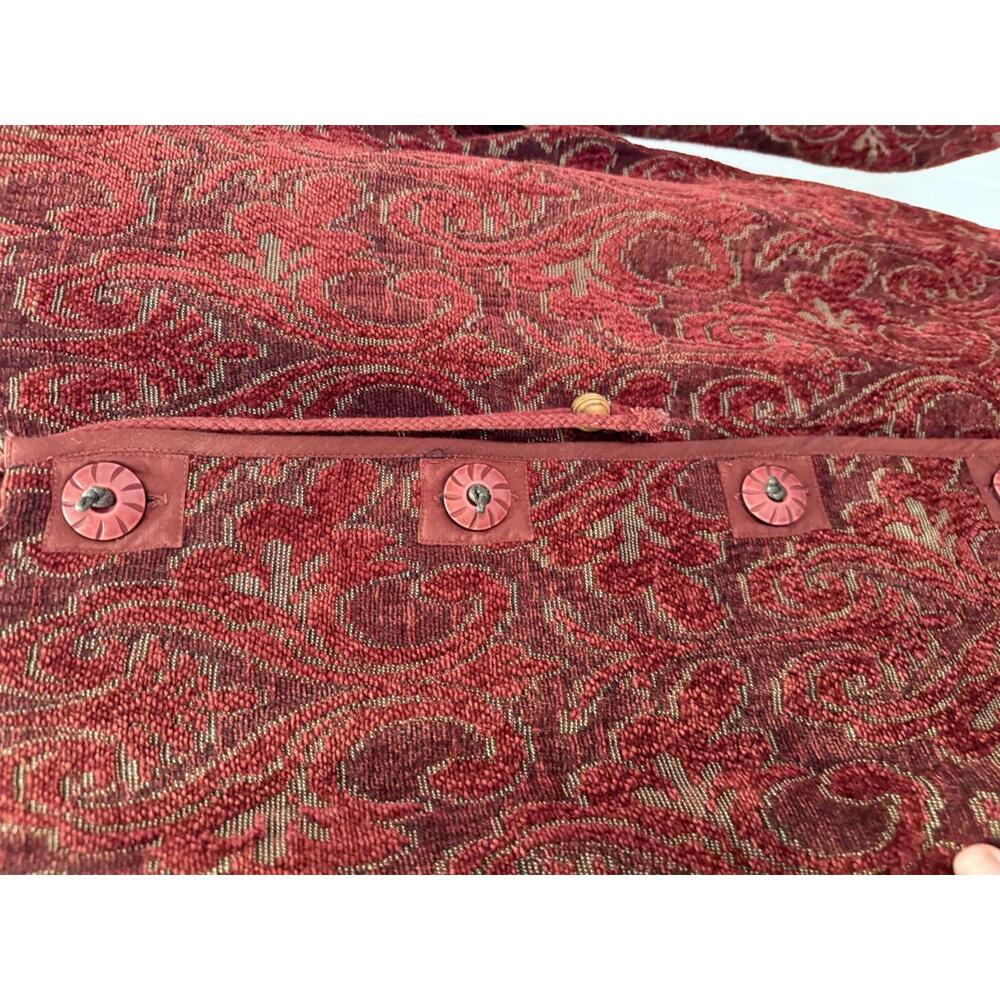 Small Flashback Red Patterned Button-Up Jacket - image 3